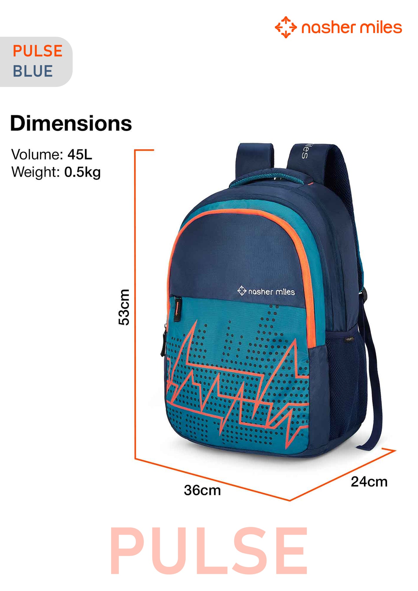Nasher Miles Pulse Backpack - Blue