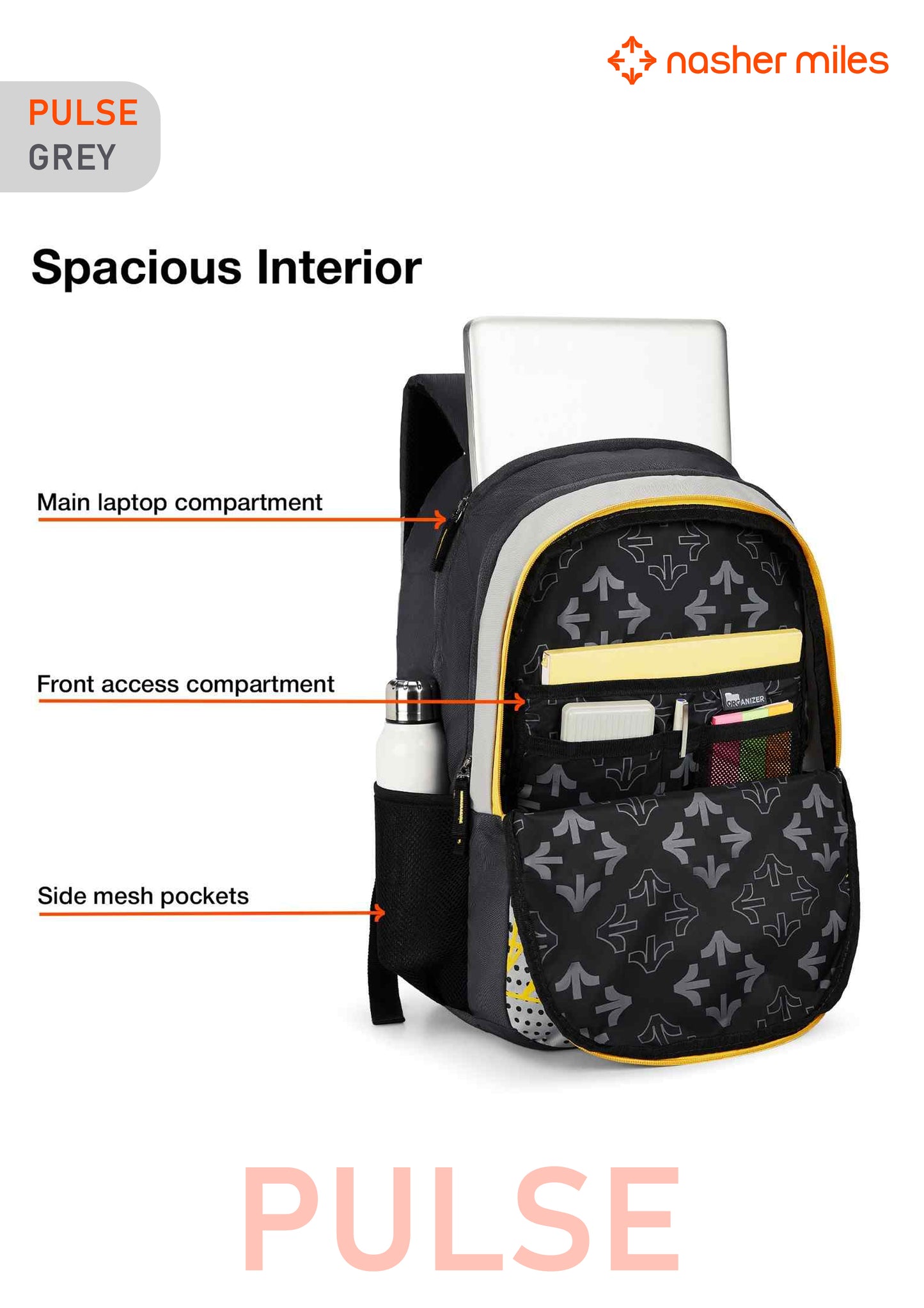 Nasher Miles Pulse Backpack - Grey