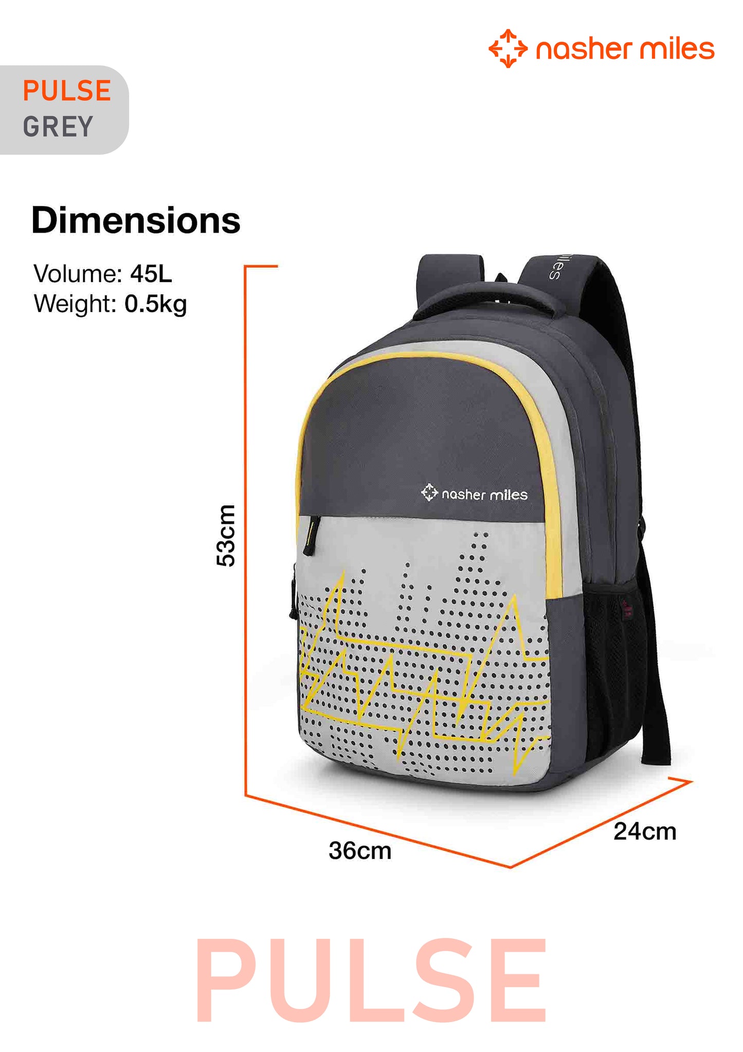 Nasher Miles Pulse Backpack - Grey