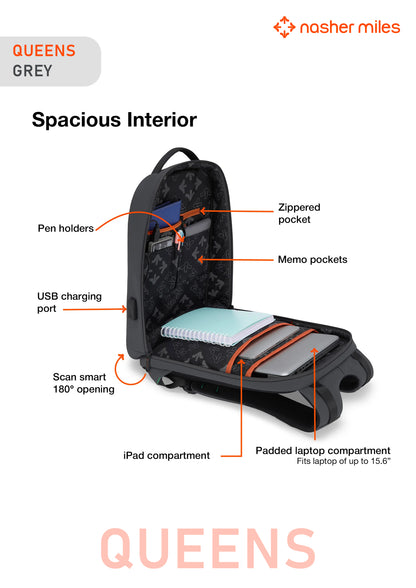 Nasher Miles Queens Backpack- Grey
