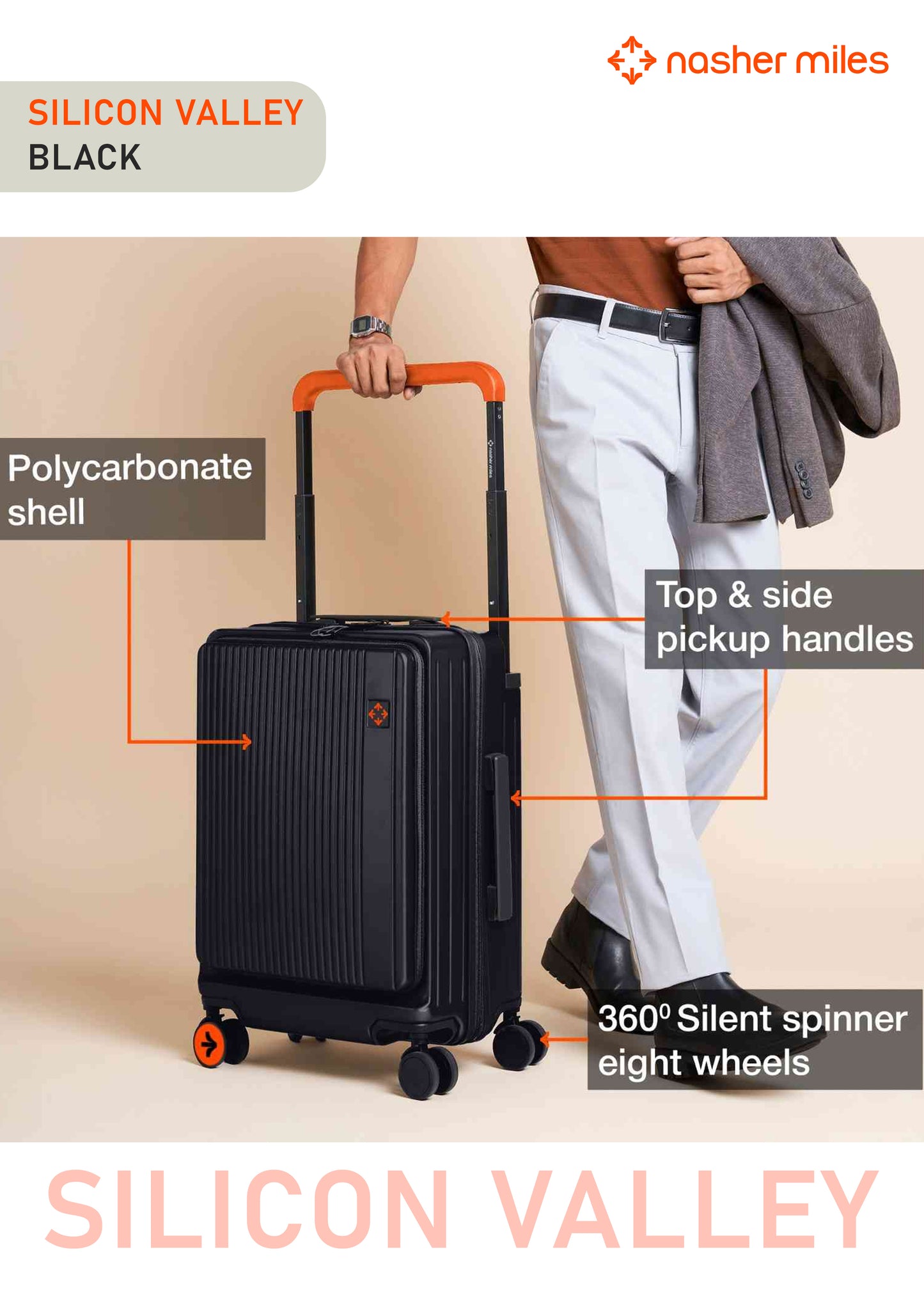 Nasher Miles Silicon Valley Luggage - Black
