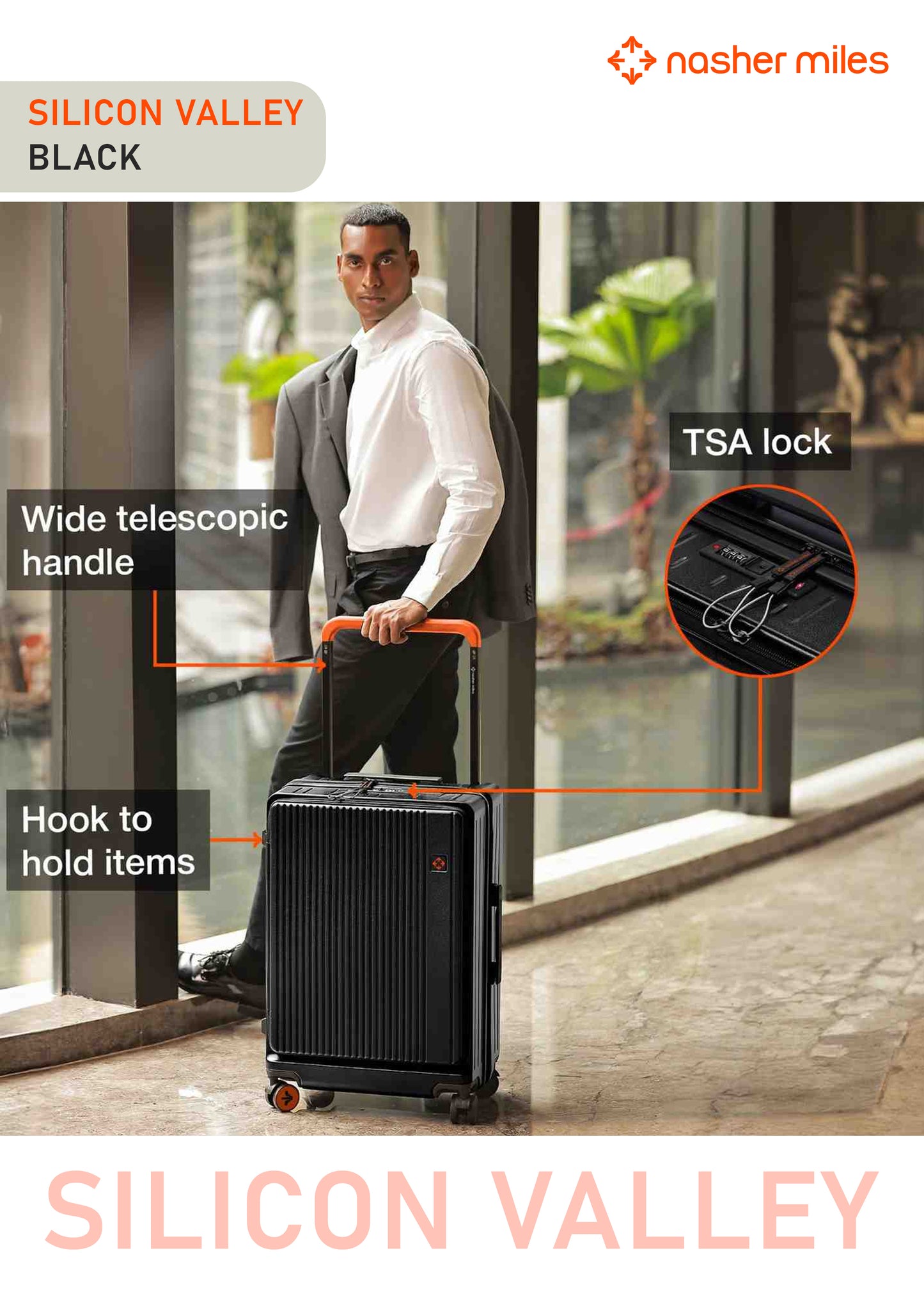 Nasher Miles Silicon Valley Luggage - Black