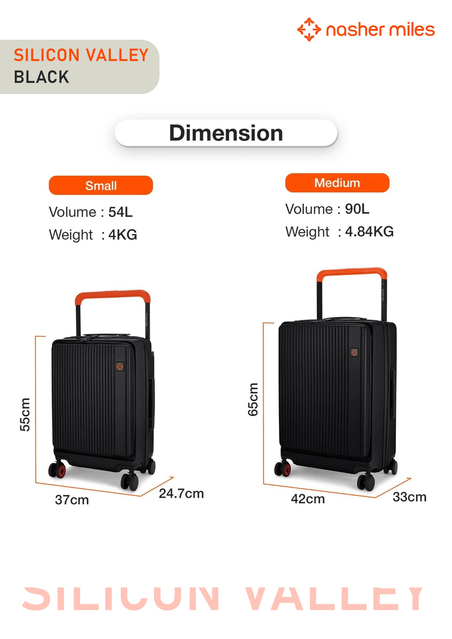 Nasher Miles Silicon Valley Luggage - Black