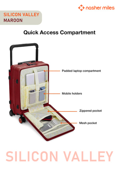 Nasher Miles Silicon Valley Luggage - Maroon