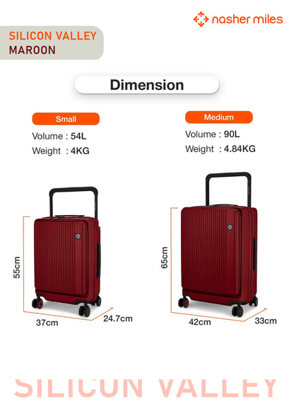 Nasher Miles Silicon Valley Luggage - Maroon