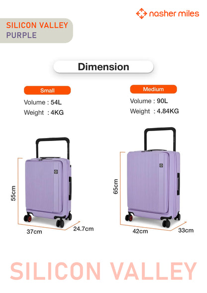 Nasher Miles Silicon Valley Luggage - Purple