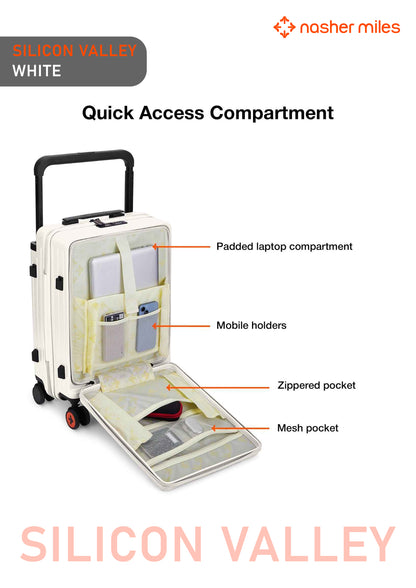Nasher Miles Silicon Valley Luggage - White