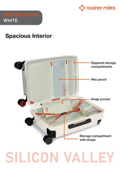Nasher Miles Silicon Valley Luggage - White