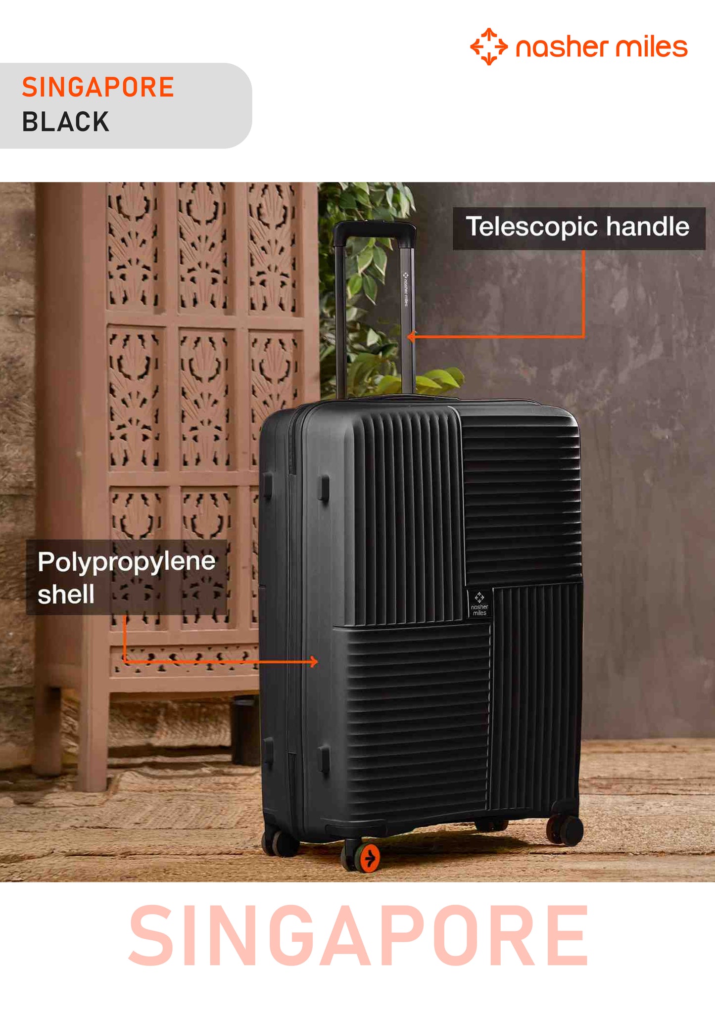 Nasher Miles Singapore Luggage - Black
