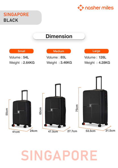 Nasher Miles Singapore Luggage - Black
