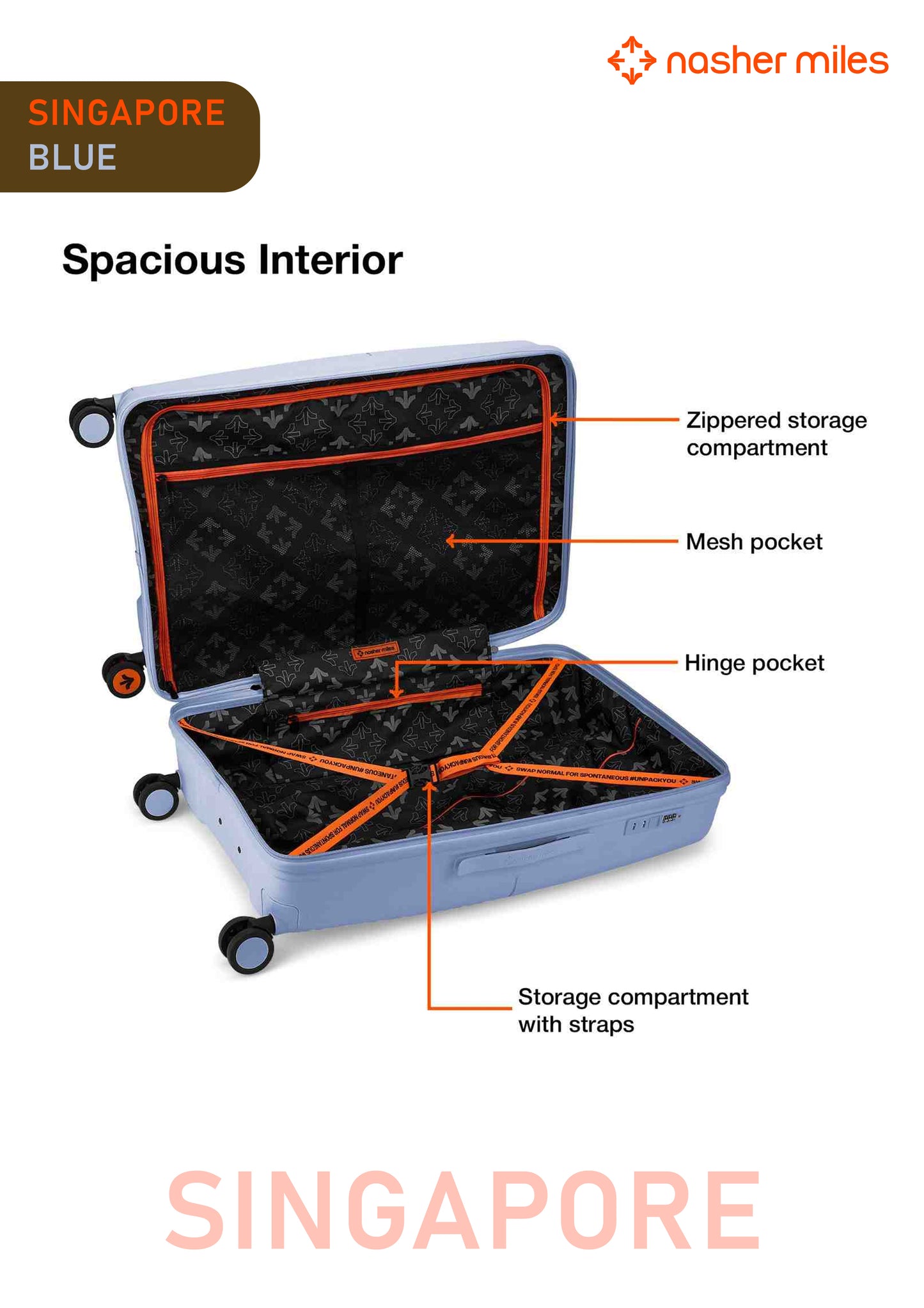 Nasher Miles Singapore Luggage - Blue
