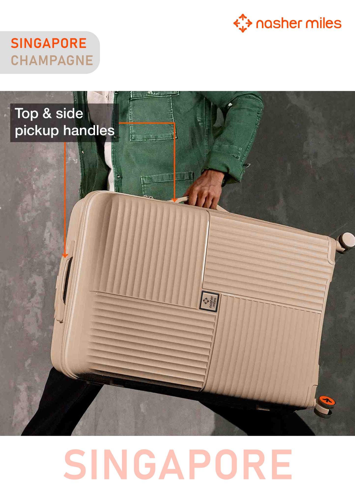 Nasher Miles Singapore Luggage - Champagne