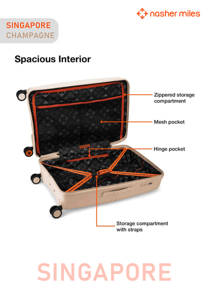 Nasher Miles Singapore Luggage - Champagne