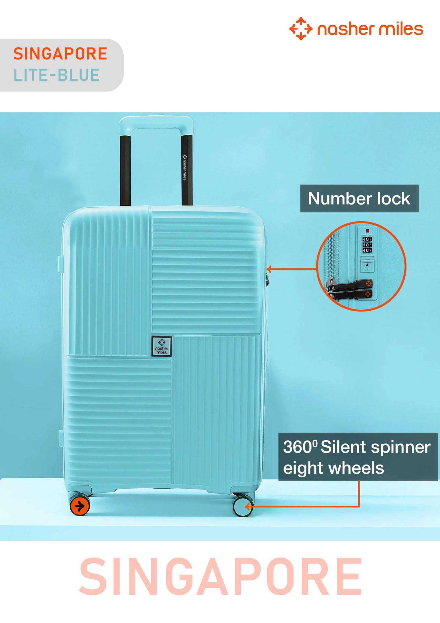 Nasher Miles Singapore Luggage - Blue