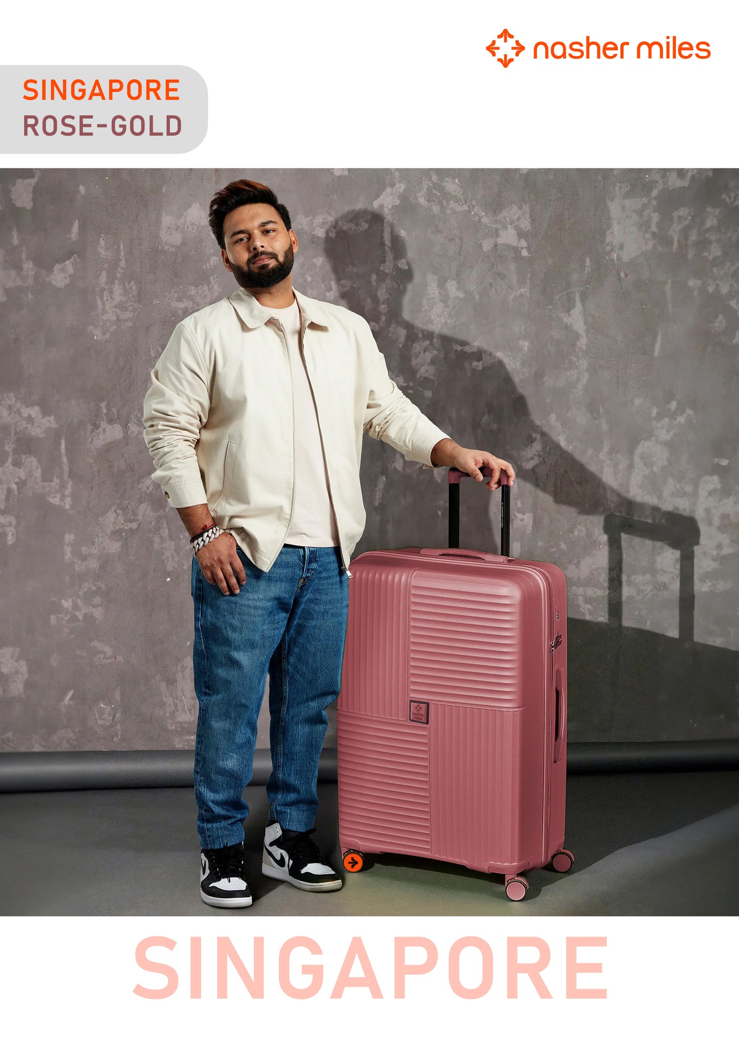 Nasher Miles Singapore Luggage - Rose Gold