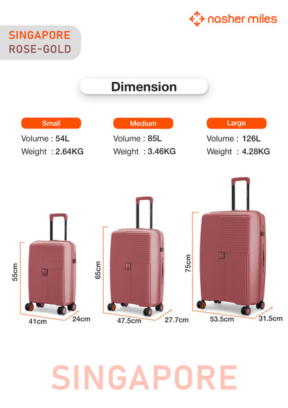Nasher Miles Singapore Luggage - Rose Gold