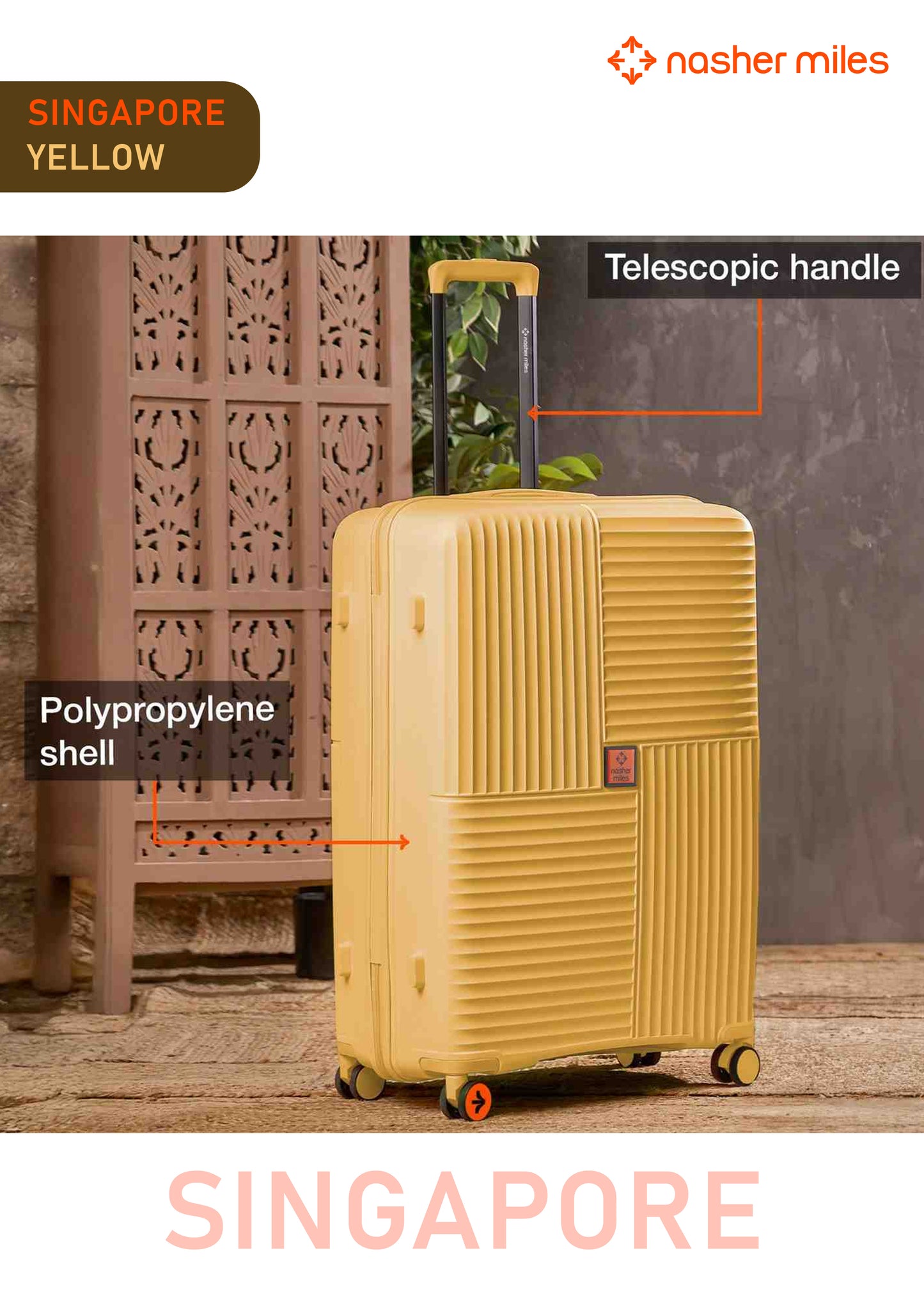 Nasher Miles Singapore Luggage - Yellow