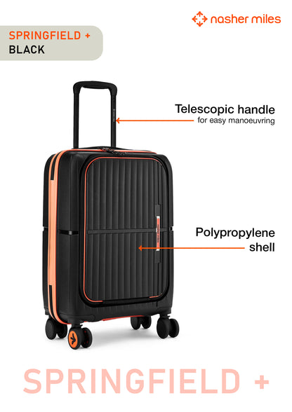 Nasher Miles Springfield Plus Luggage - Black