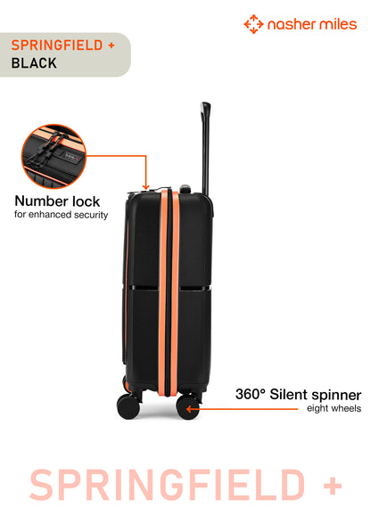 Nasher Miles Springfield Plus Luggage - Black