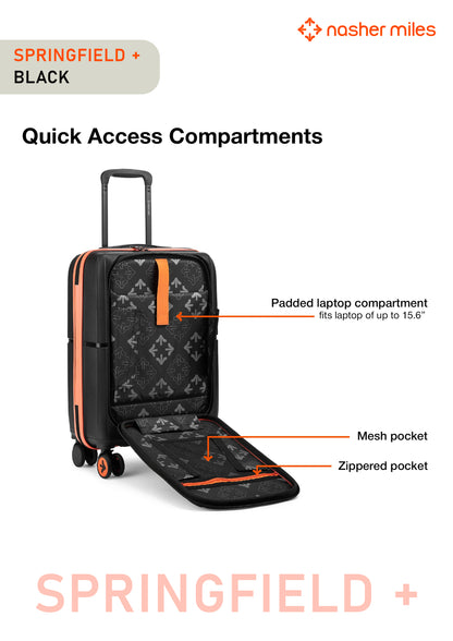 Nasher Miles Springfield Plus Luggage - Black