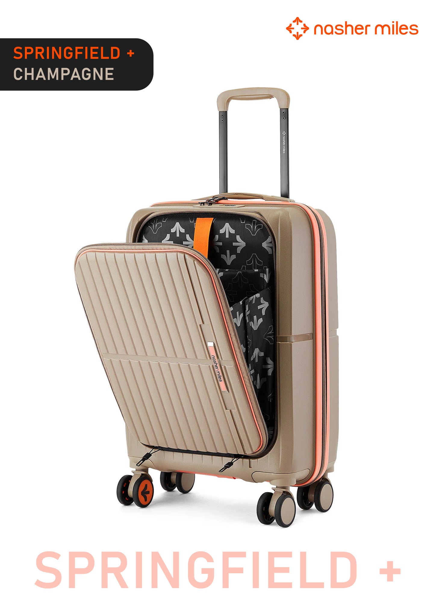 Nasher Miles Springfield Plus Luggage - Champagne