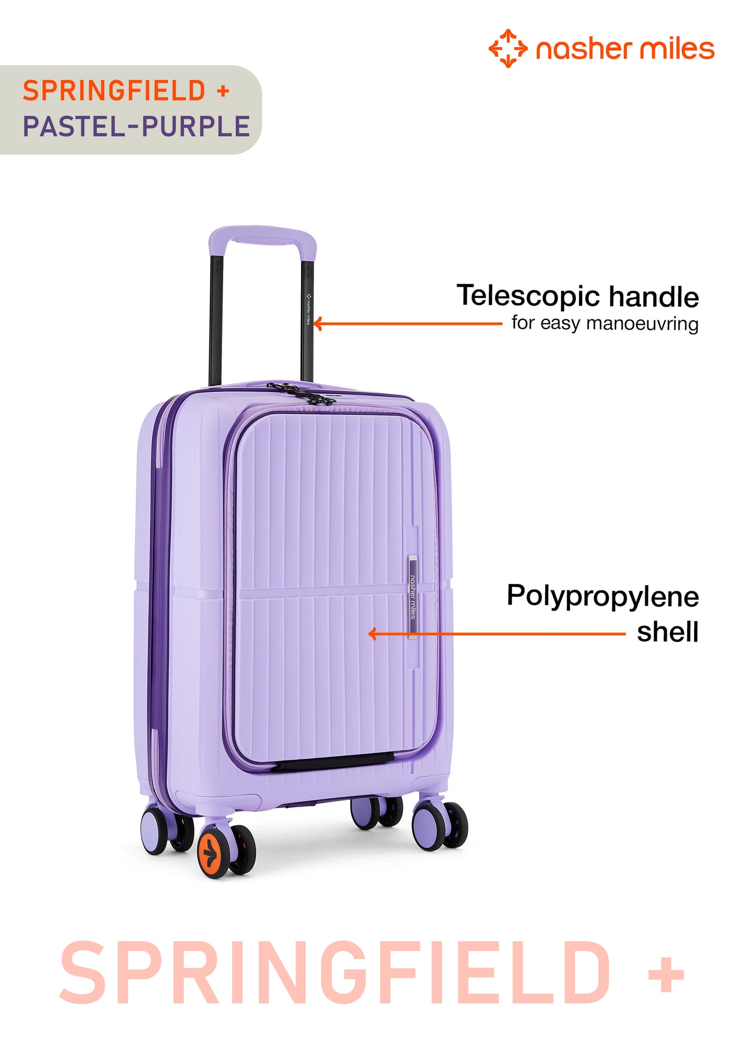 Nasher Miles Springfield Plus Luggage - Pastel Purple