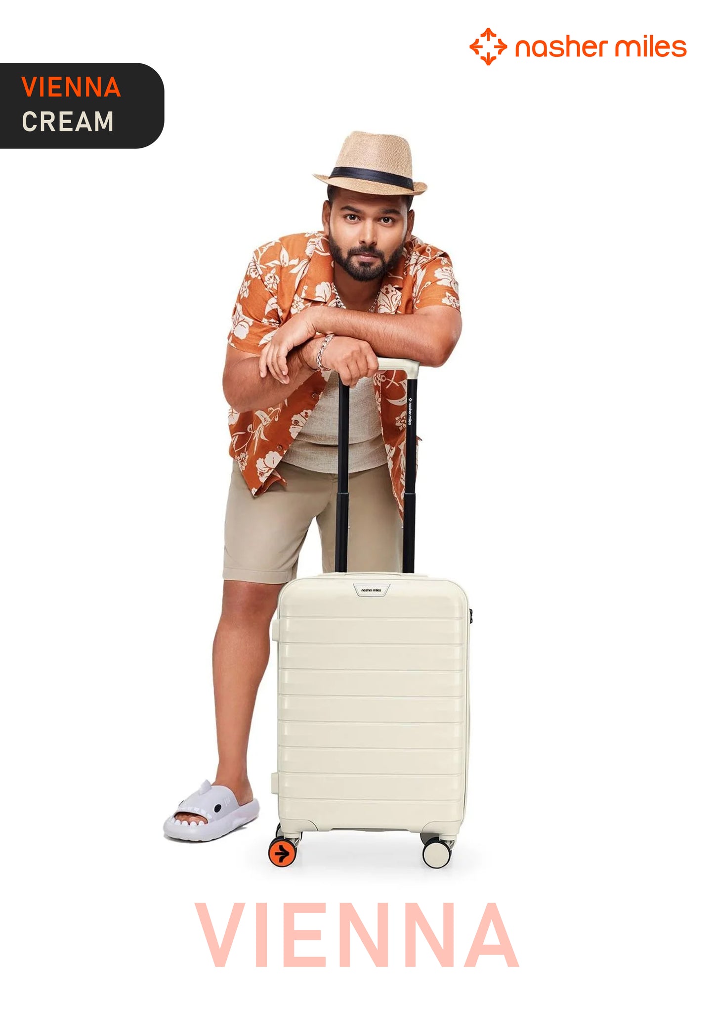 Nasher Miles Vienna Luggage - Cream