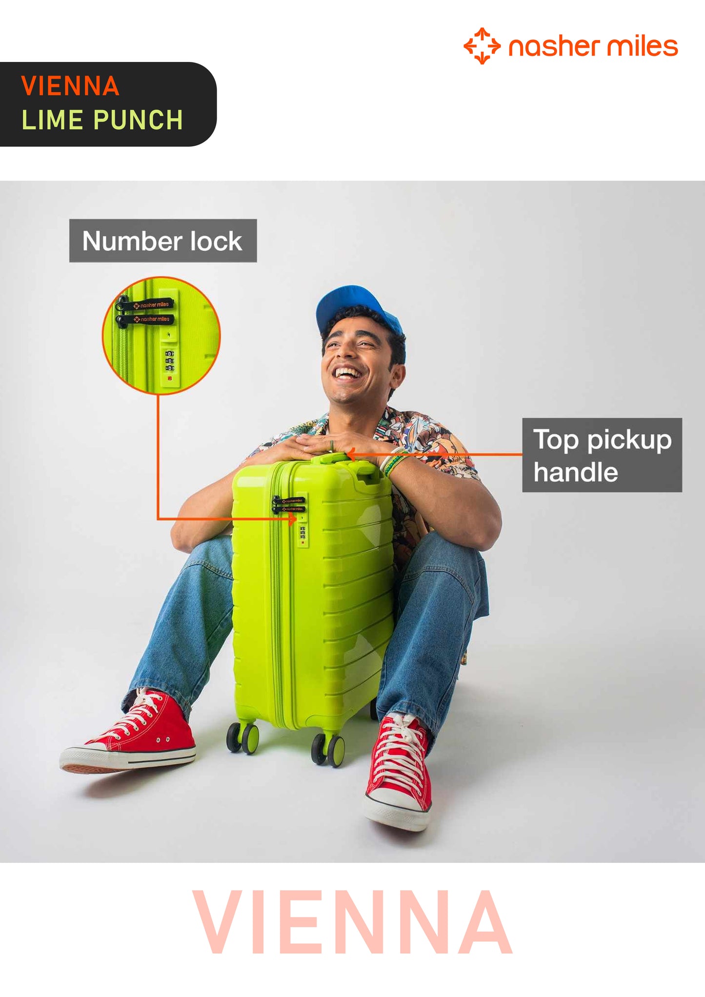 Nasher Miles Vienna Luggage - Lime Punch