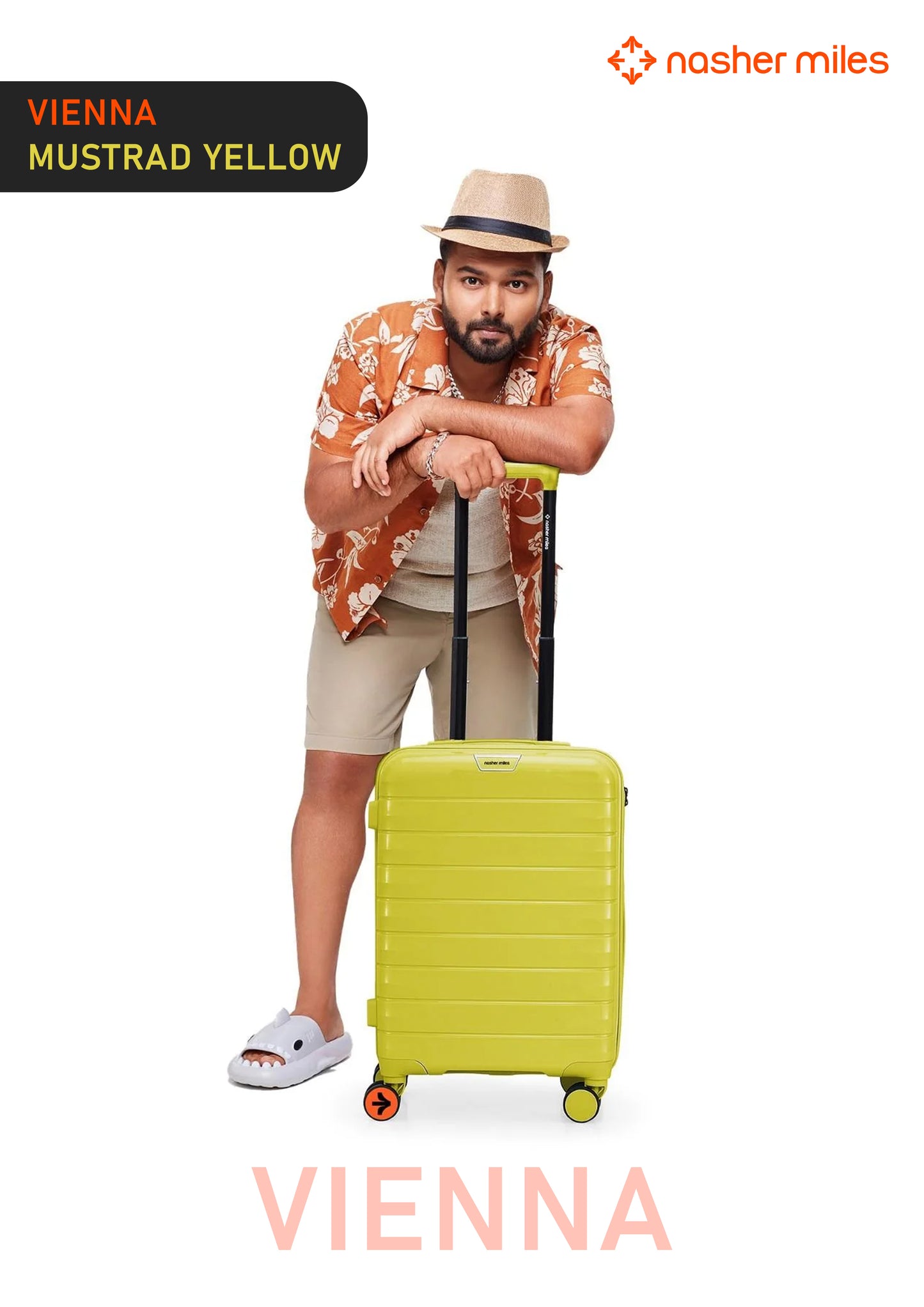 Nasher Miles Vienna Luggage - Mustard Yellow