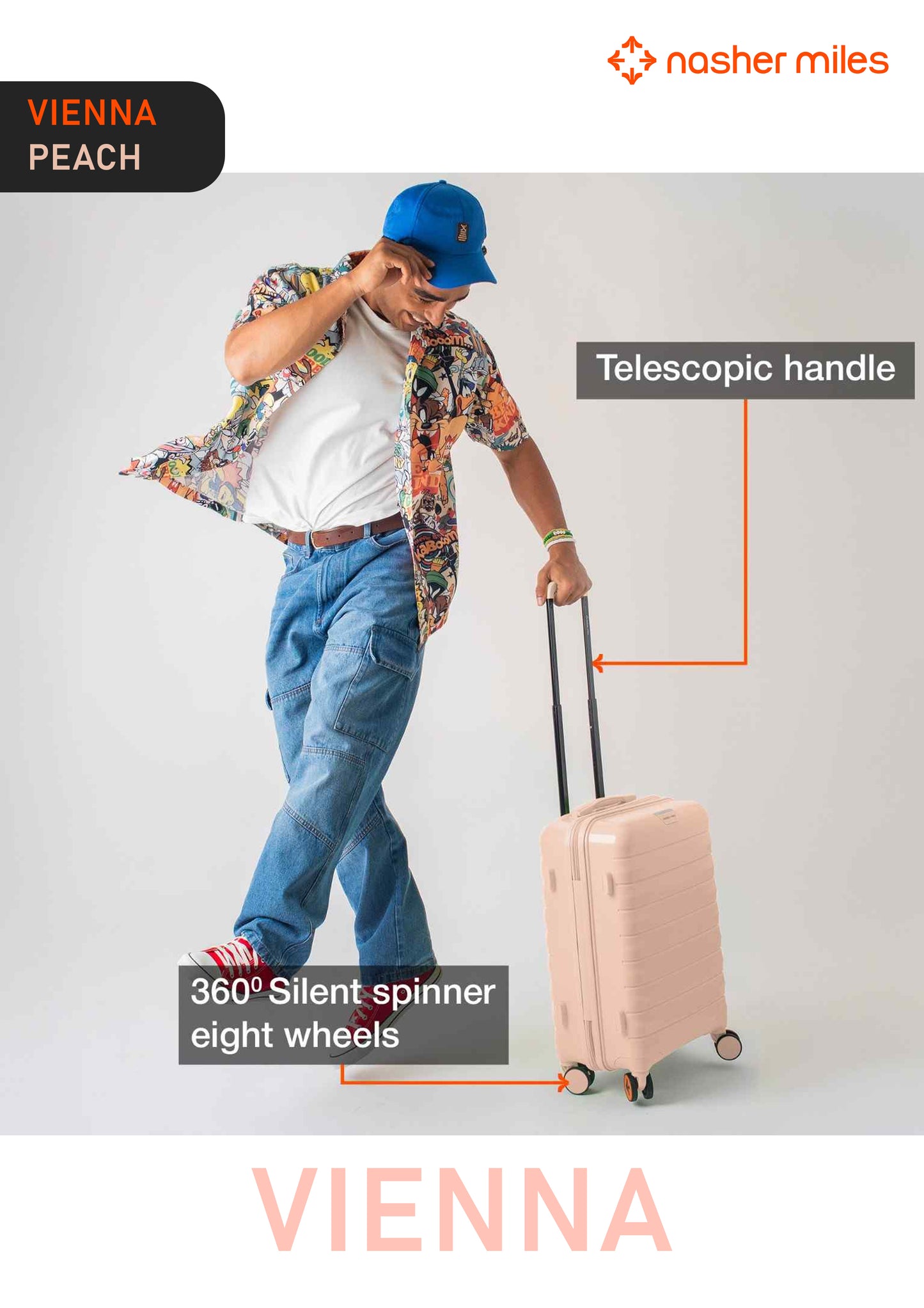 Nasher Miles Vienna Luggage - Peach