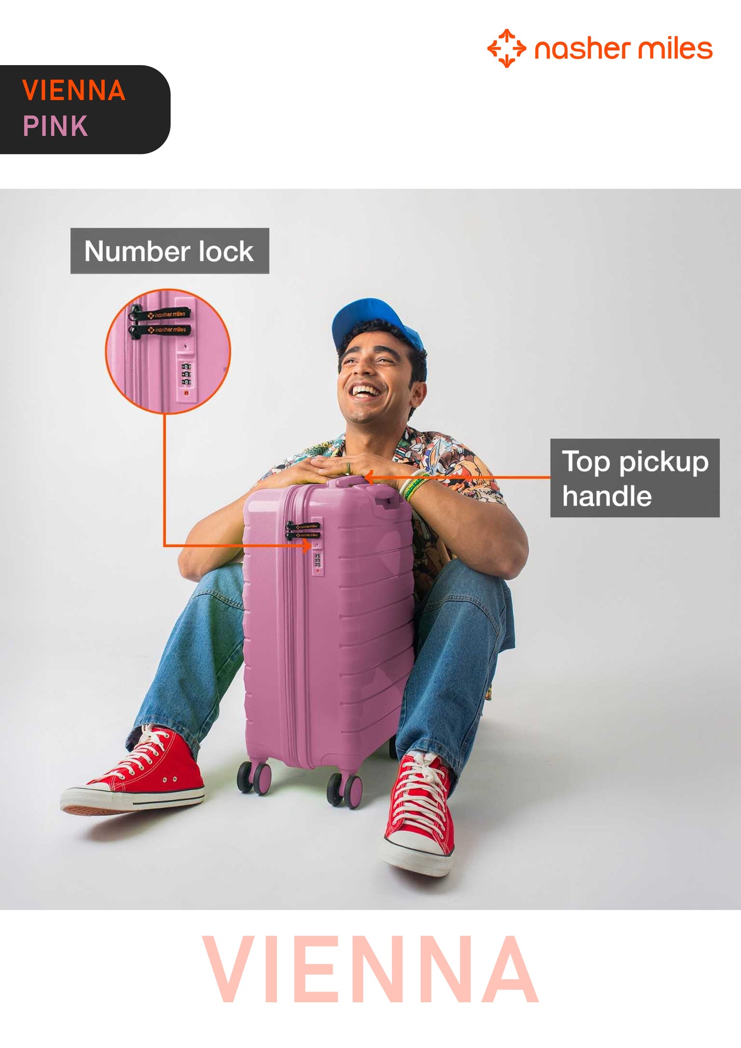 Nasher Miles Vienna Luggage - Pink