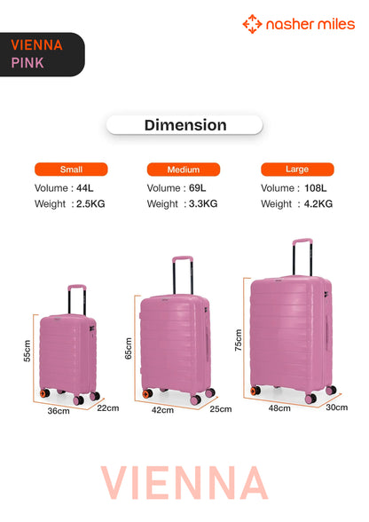 Nasher Miles Vienna Luggage - Pink
