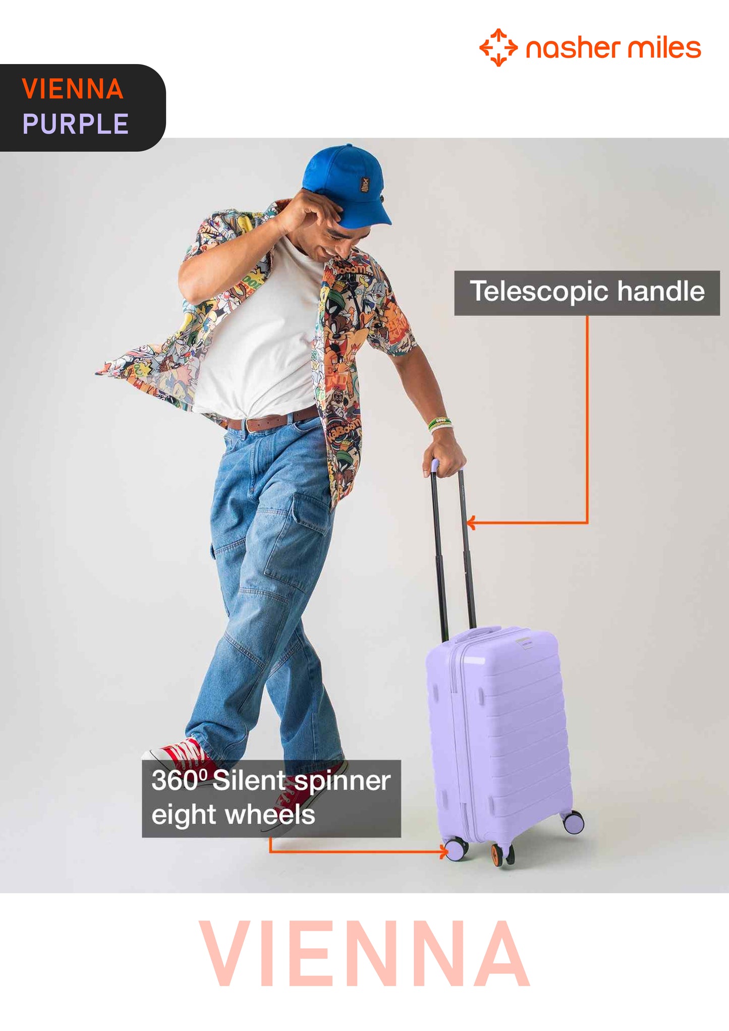 Nasher Miles Vienna Luggage - Purple