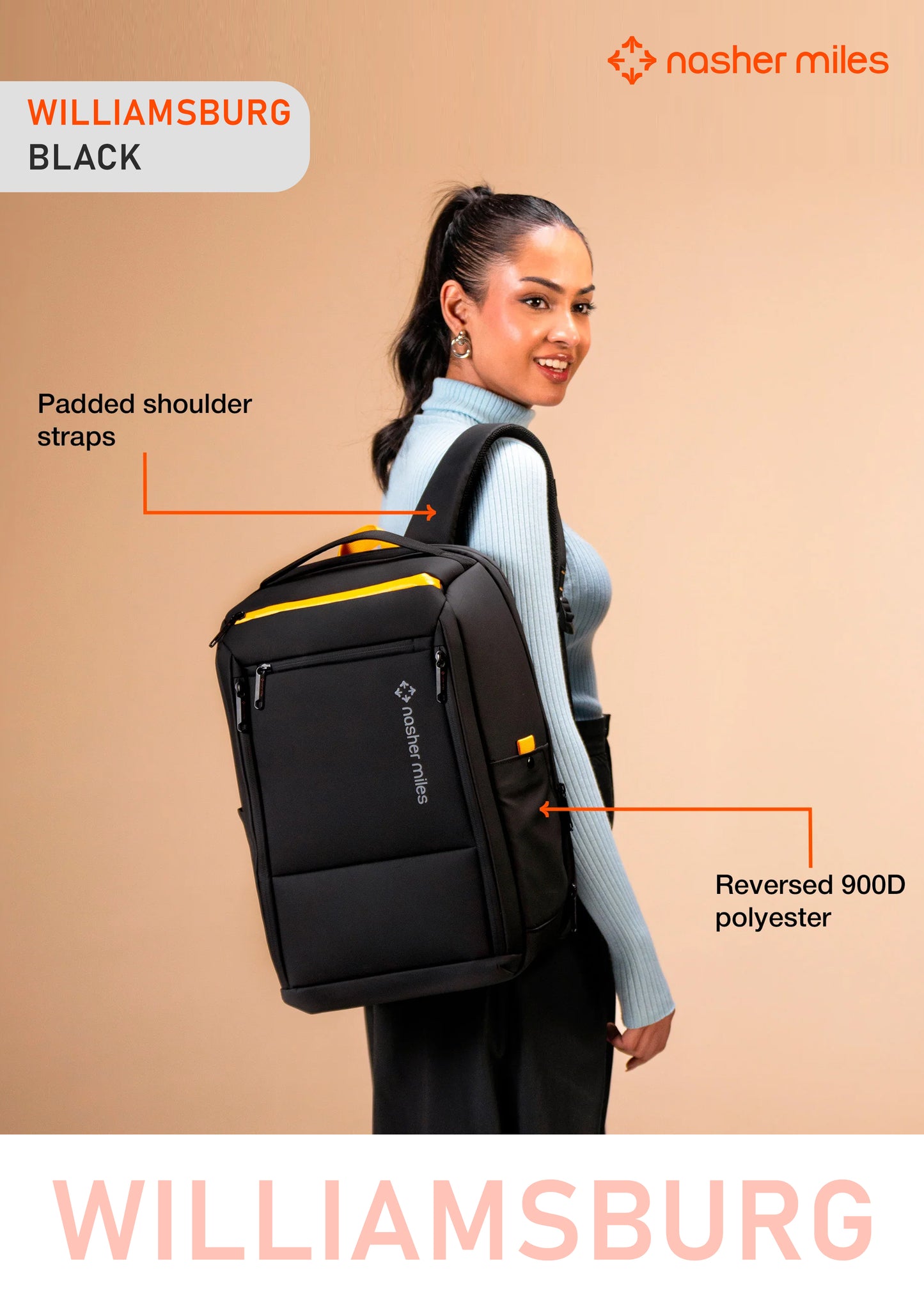 Nasher Miles Williamsburg Backpack- Black