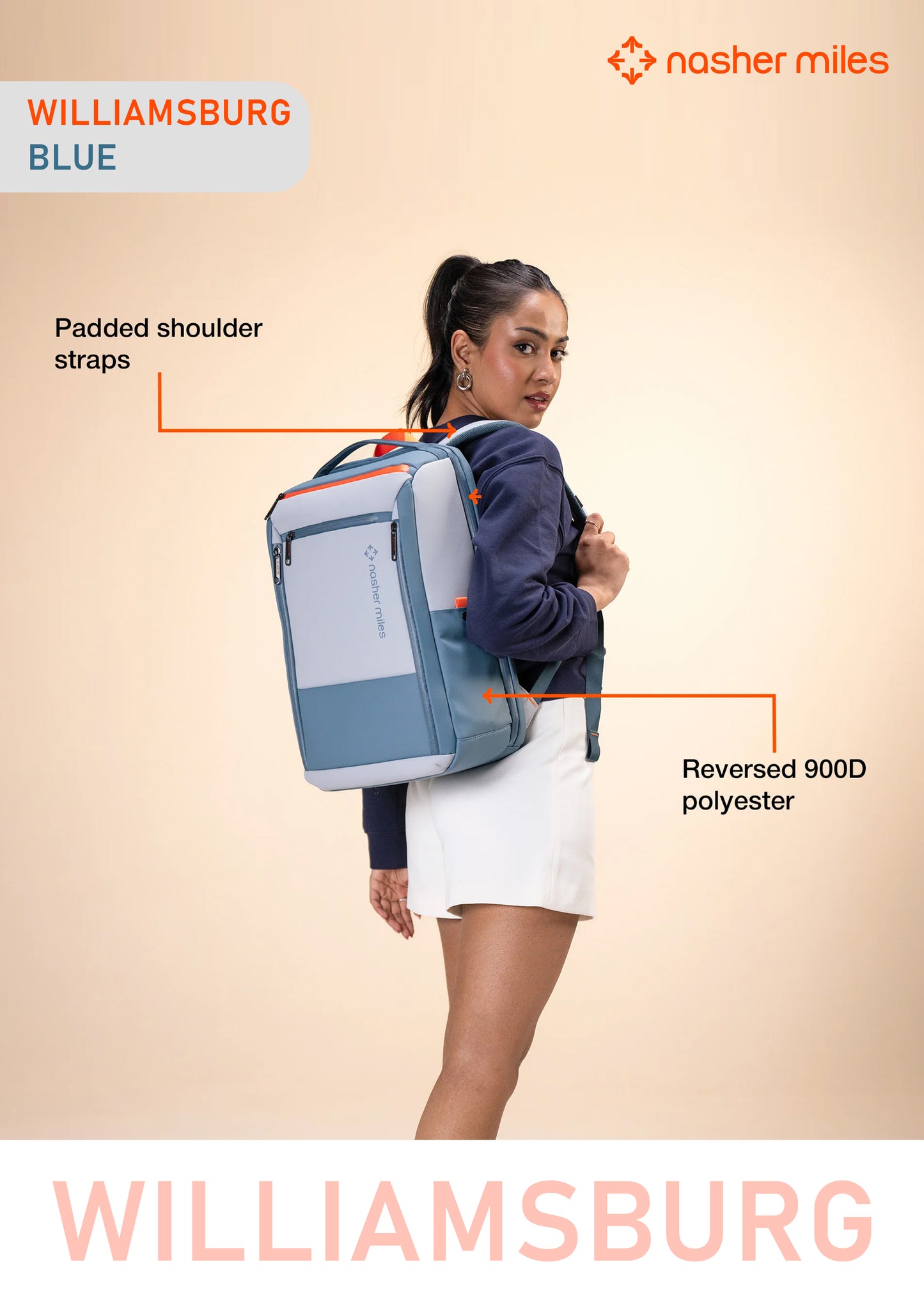 Nasher Miles Williamsburg Backpack- Blue