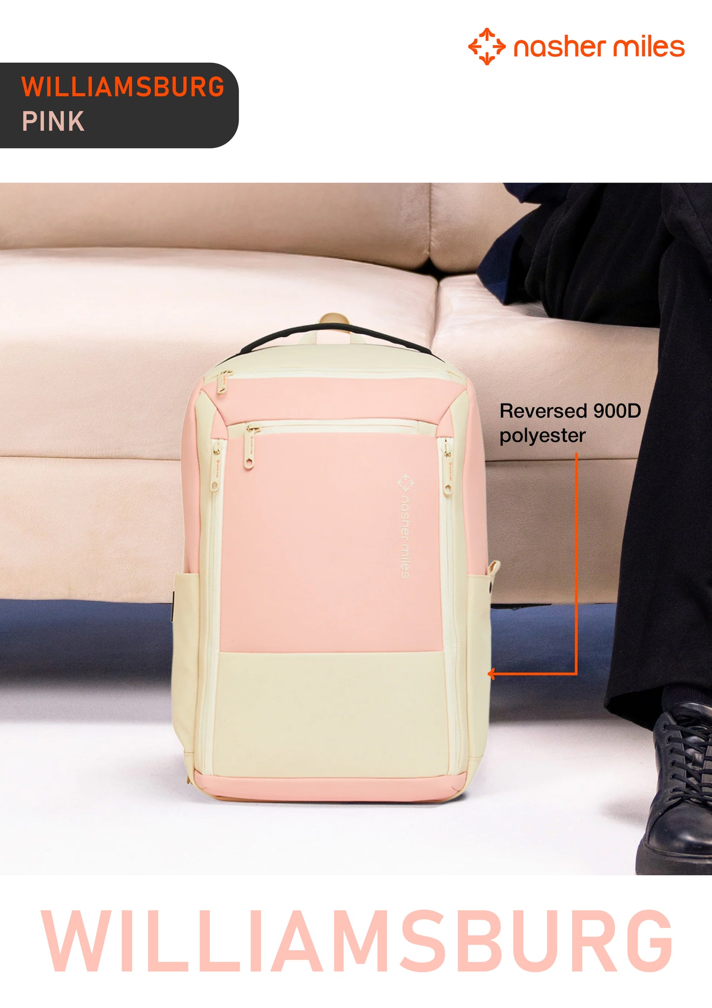 Nasher Miles Williamsburg Backpack- Pink