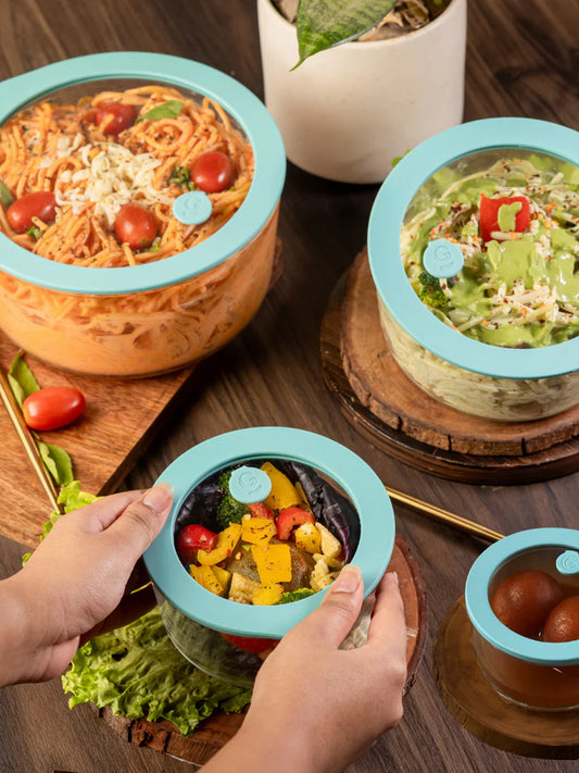 Assorted Glass Set Bowl – 250ml + 500ml + 950ml + 1600ml Mellow Mist