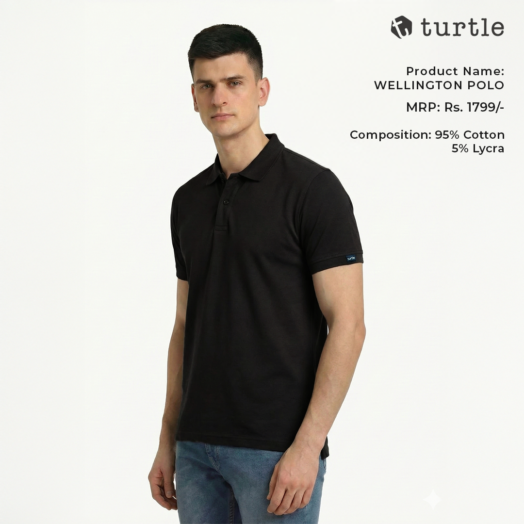 Turtle Wellington Polo - Black