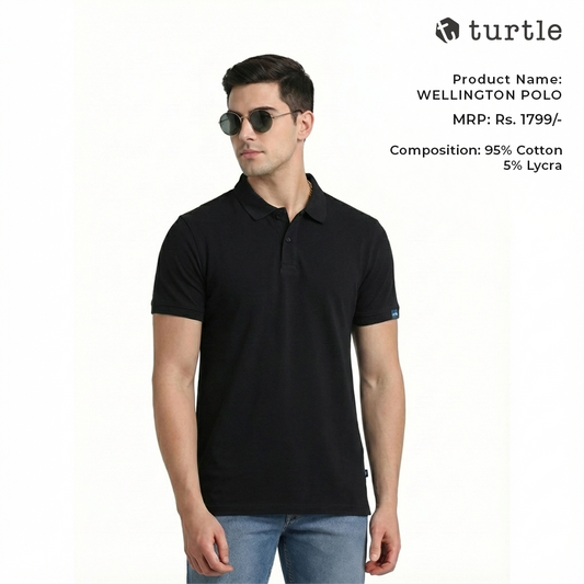 Turtle Wellington Polo - Black