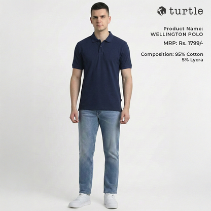 Turtle Wellington Polo - Navy Blue
