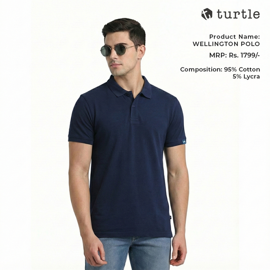 Turtle Wellington Polo - Navy Blue