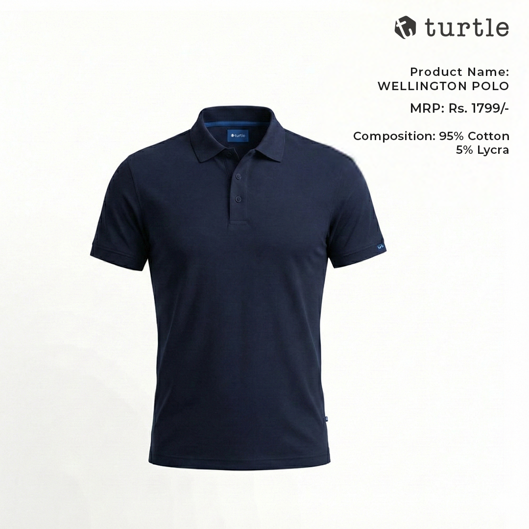 Turtle Wellington Polo - Navy Blue