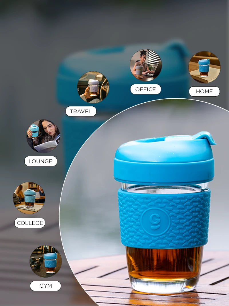 Glasafe Sipease 320ml - Coffee Mug (Tranquil Teal)