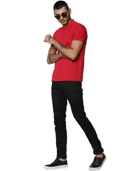 Jack&Jones Solid/Plain Polo - Red