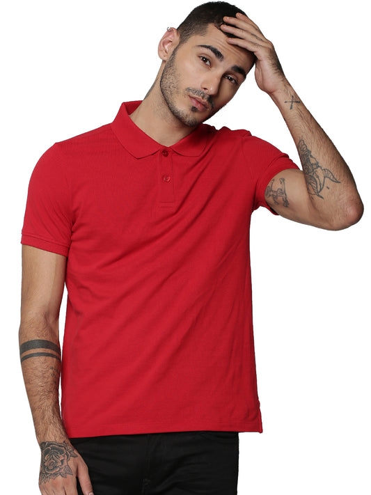 Jack&Jones Solid/Plain Polo - Red
