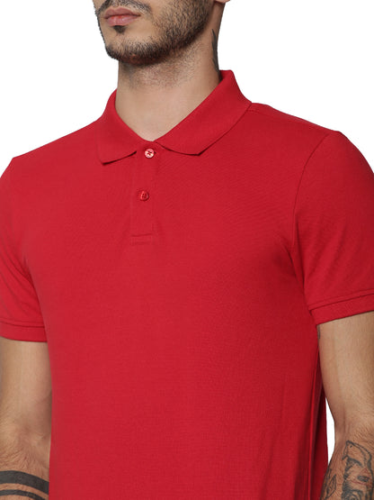 Jack&Jones Solid/Plain Polo - Red